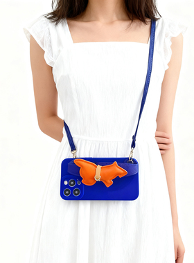 Redmi适用小米17手机壳K50K60K70K80至尊版Ultra红米Note15 14 13 12 11斗牛犬手腕带turbo4撞色15c蓝色Civi5