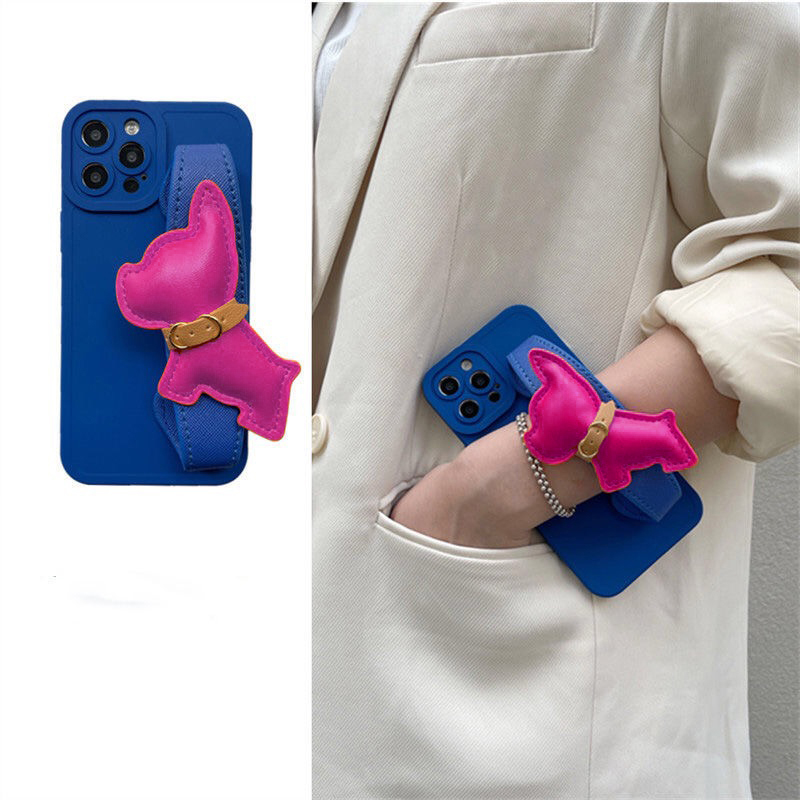 vivo适用y500手机壳S30斗牛犬腕带X100手提Y300全包S16可爱X70X60X80S20S19S17Y50t防摔Y37Y36m女y33卡通Y76s