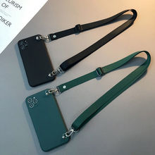 iPhone15手机壳13苹果14斜挎背带挂绳16ProMax适用11横12可斜跨XR墨绿色6S女7P黑色8Plus软硅胶套XSmax防摔SE
