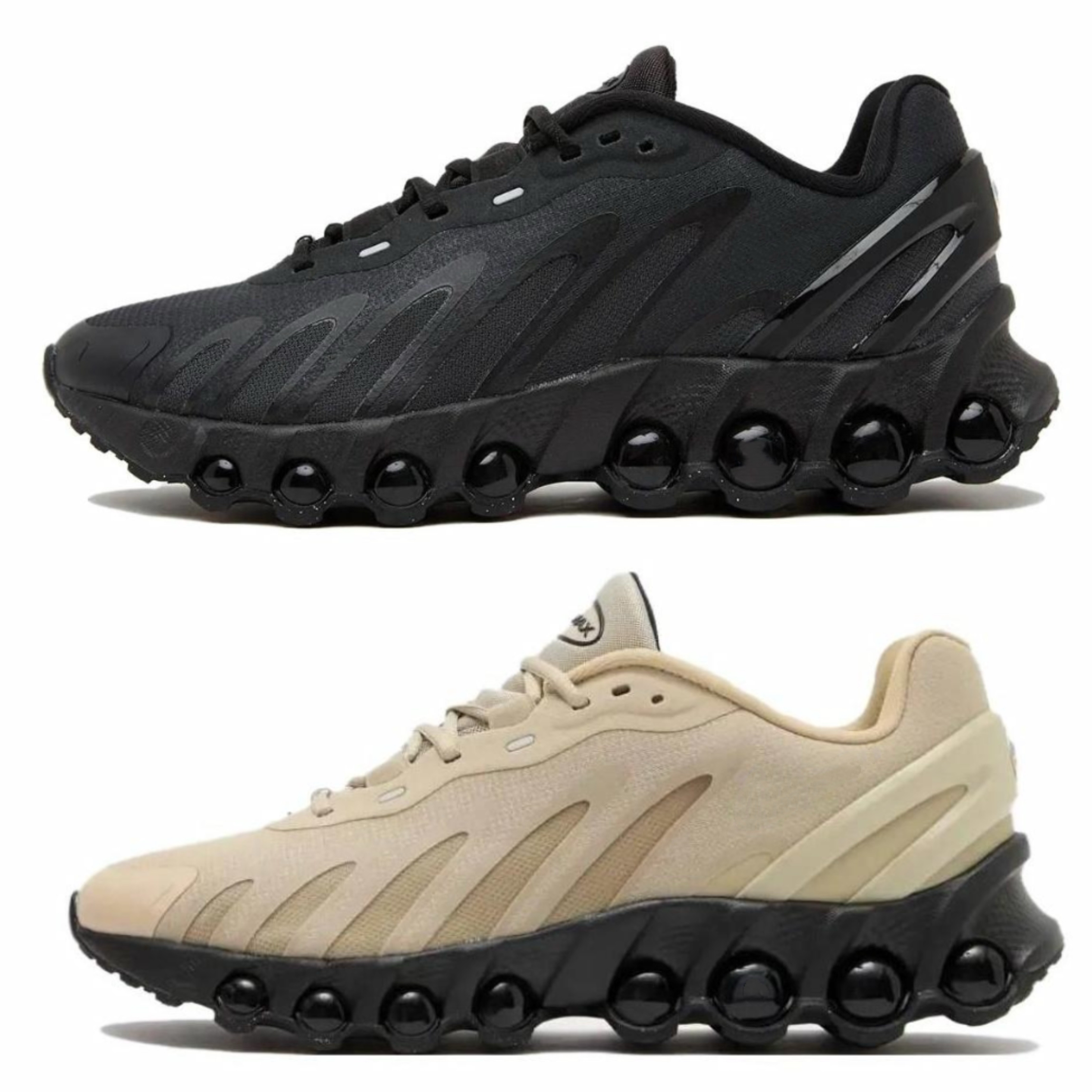 2025春季新款男鞋八个气垫减震软底轻便透气网面休闲跑步运动鞋女