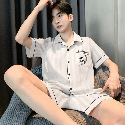 2025新款睡衣男士夏季冰丝短袖短裤薄款男生青少年春秋家居服套装