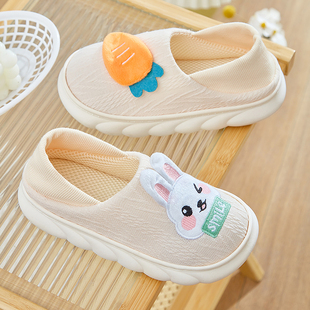 软底产后居家鞋 月子鞋 女夏薄款 厚底可爱包跟室内防滑棉拖鞋 春秋季