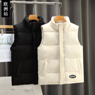 羽绒棉马甲男百搭外套 坎肩潮流背心立领男女同款 2022秋冬新款 韩版