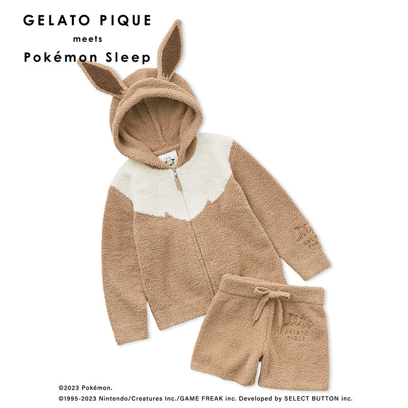 gelatopique伊布连帽开衫短裤