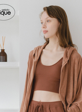 gelato pique春夏女睡衣纯色短背心附胸垫文胸内搭PWCT232349