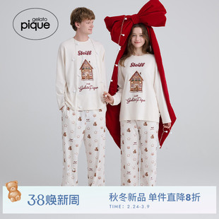 gelato pique25秋冬新品男睡衣Steiff熊长袖T恤圣诞PMCT255274