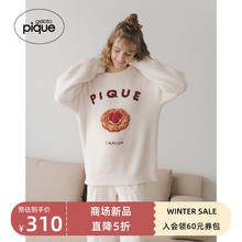 gelato 女睡衣甜品提花半边绒保暖外穿PWNT225048 pique22秋冬新品