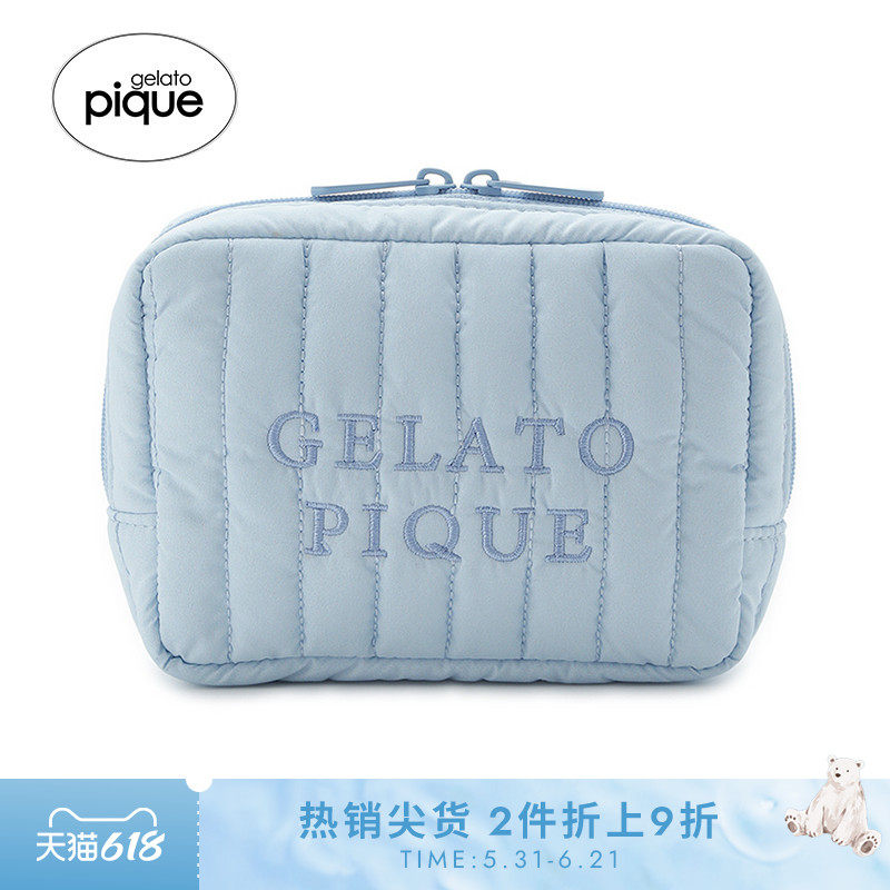 gelato pique25秋冬新品女纯色绗缝碎花内袋收纳化妆包PWGB254623