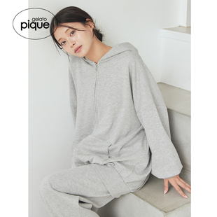 gelato 女睡衣纯色连帽拉链外套可外穿PWCT255303 pique25秋冬新品