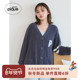 女奶昔学院风刺绣logo睡衣开衫 gelato pique25秋冬新品 PWNT254093