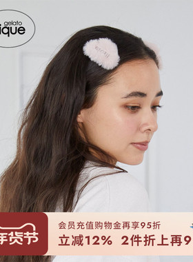 gelato pique秋冬女发夹毛绒猫耳造型对夹头饰PWGA244650