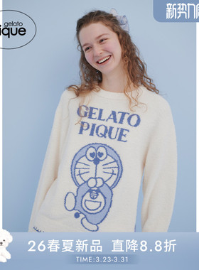 gelato pique26春夏新品女睡衣半边绒哆啦A梦套头衫PWNT261015