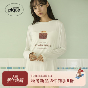T恤睡衣PWCT254269 女甜品蛋糕马卡龙长袖 gelato pique25秋冬新品