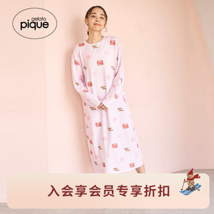 gelato 女睡裙甜甜圈满印连衣裙居家PWCO255361 pique25秋冬新品