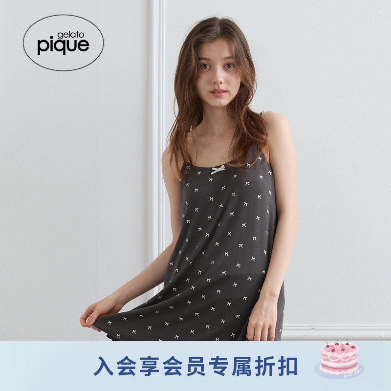 gelato pique25秋冬新品女睡裙万圣节蝴蝶结吊带连衣裙PWCT254226