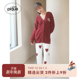 PWNP251029 女情人节树莓红爱心半边绒睡裤 gelato pique25春夏新品