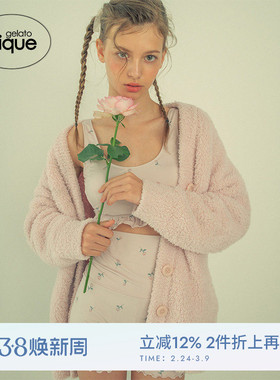 gelato pique秋冬女睡衣花卉荷叶边内衣文胸睡眠PSGG244849