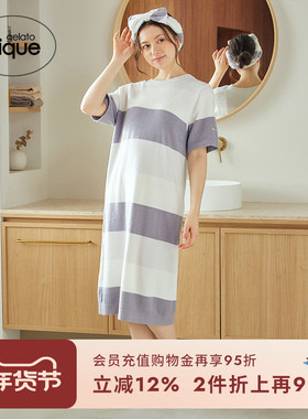 gelato pique25春夏新品女条纹毛绒蝴蝶结洗脸发带PWGA251531