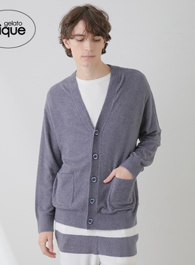 gelato pique25春夏新品男女同款睡衣奶昔纯色开衫PMNT251022