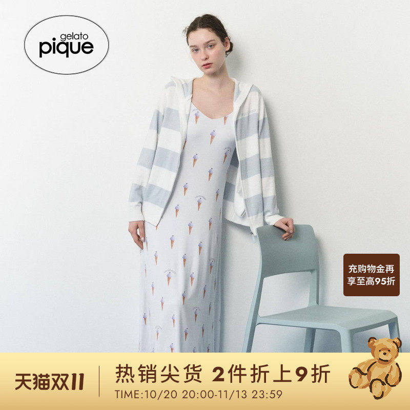 gelato pique26春夏新品女睡裙冰淇淋凉感吊带连衣裙PWCO262346