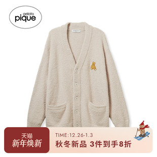 睡衣半边绒小熊开衫 男女同款 PHNT259148 pique25秋冬新品 gelato