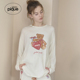 T恤家居服PWCT255238 女睡衣爱心小熊长袖 gelato pique25秋冬新品