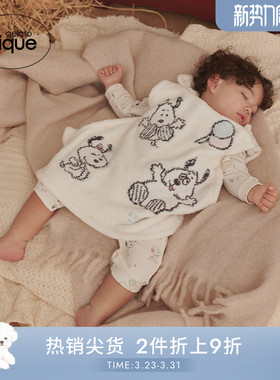 gelato pique25秋冬新品婴儿围兜半边绒史努比睡眠服PBGG259189