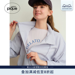 PWFT241218 女睡衣轻便纯色收腰连帽开衫 pique24春夏新品 gelato