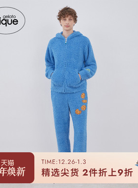 gelato pique秋冬男女睡衣套装芝麻街甜饼怪开衫PMNT235929