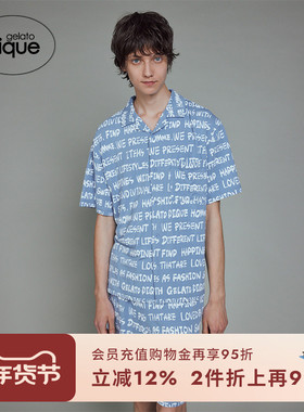 gelato pique春夏男女同款睡裤松紧字母系带短裤PHCP242945