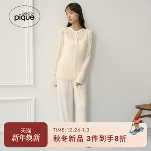 gelato 女睡衣纯色微透吊带背心居家PWNT254099 pique25秋冬新品