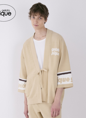 gelato pique秋冬男女同款睡衣半边绒系带开衫PHNT244911