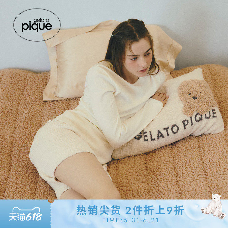 gelato pique25秋冬新品枕套毛绒提花三只小狗睡眠床品PSGG255826