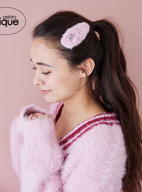 gelato pique秋冬女发夹本命年红毛绒发卡头饰PWGA245729