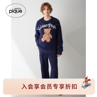 半边绒字母长裤 男睡裤 圣诞PMNP255078 pique25秋冬新品 gelato