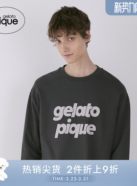 gelato pique秋冬男女同款睡衣字母长袖套头衫PHCT244908