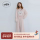 gelato PWNT255149 半边绒曲奇狗长袖 pique25秋冬新品 女睡衣套装