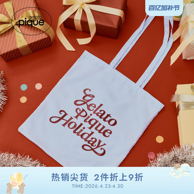 gelato pique25秋冬新品女帆布袋字母单肩手提袋圣诞PWGB255660