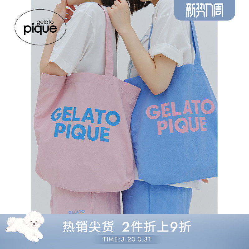 gelato pique春夏女包袋纯色字母手提单肩托特包PWGB242619
