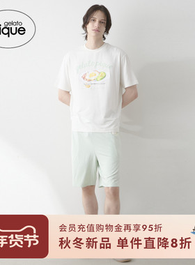 gelato pique25秋冬新品男女同款睡裤荷包蛋系带短裤PHCP254932
