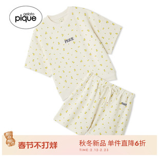 gelato pique25秋冬新品女睡衣碎花短袖短裤套装居家PWCT254346