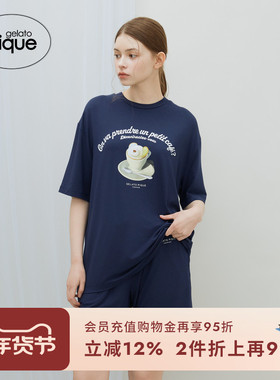 gelato pique25春夏新品男女同款字母印花系带短裤睡裤PHCP251943