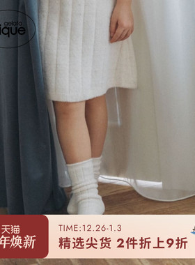 gelato pique春夏儿童袜子纯色竖条地板袜保暖PKGS241563