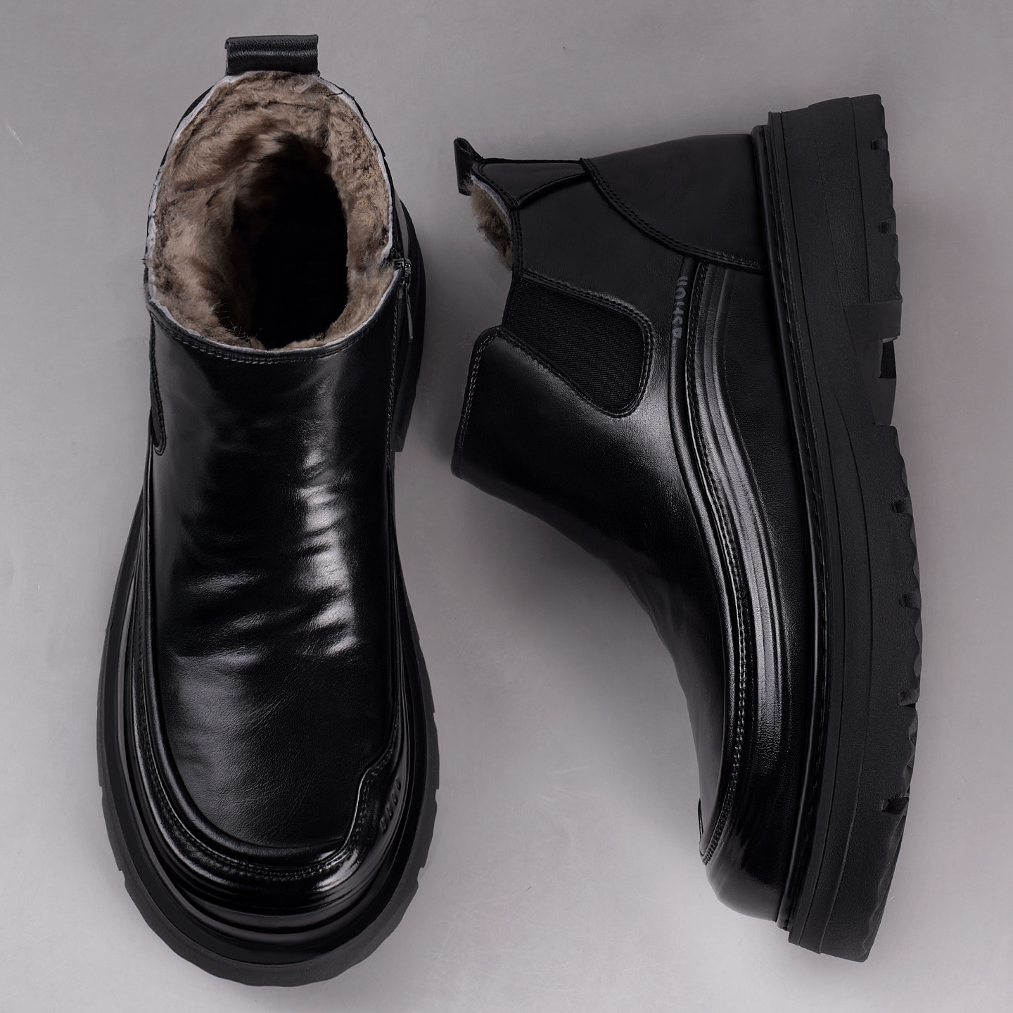 雪地靴男款皮毛一体加厚绒冬季防滑御寒保暖男士切尔西羊毛大棉鞋,流行男鞋,切尔西靴,淘宝优惠券,粉丝福利购,淘宝优惠卷