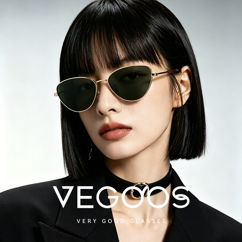 威古氏墨镜女款2026新款复古猫眼高级防晒开车专用偏光太阳眼镜男