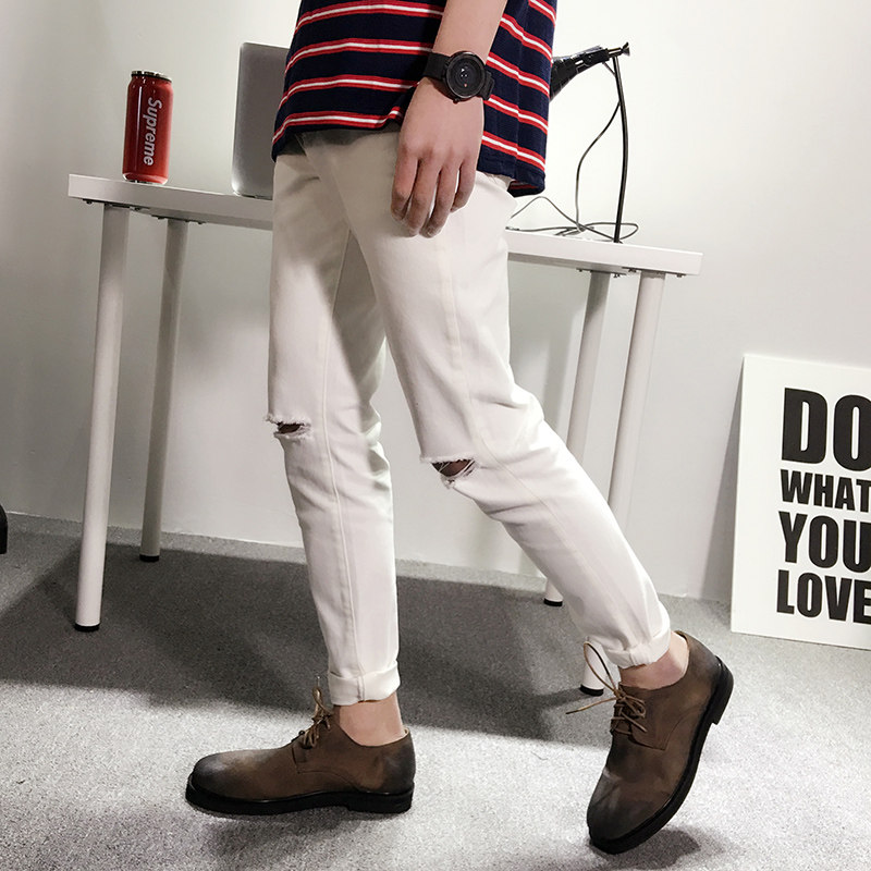 Jeans pour adolescent pieds Slim pour Quatre saisons - Ref 1467173 Image 4