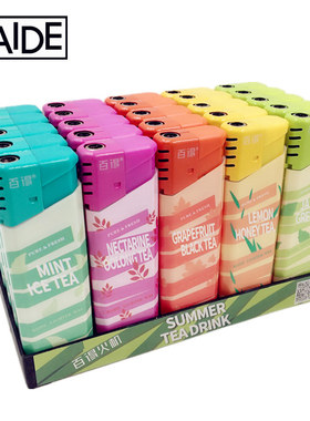 新款BAIDE百得W01系列加厚型防爆塑料防风可充气一次性打火机包邮