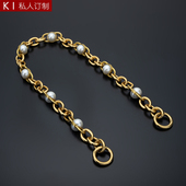 适用Miumi 高档小香链条配件带珍珠包链包带加长包包上 单独链条