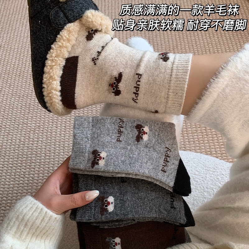 厚袜子女款秋冬季加绒加厚保暖袜