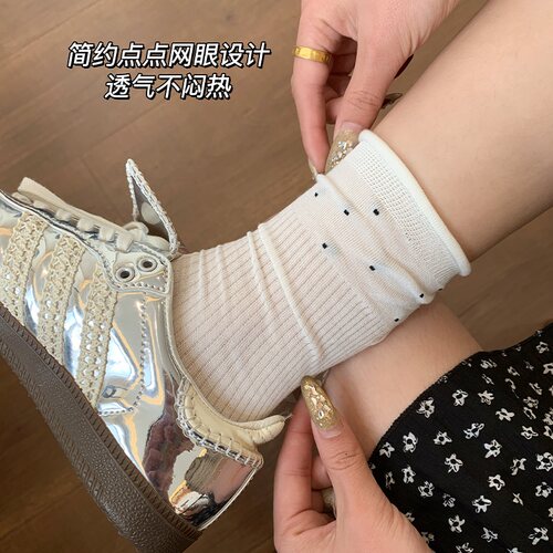 miu系芭蕾风堆堆袜子夏薄款女款
